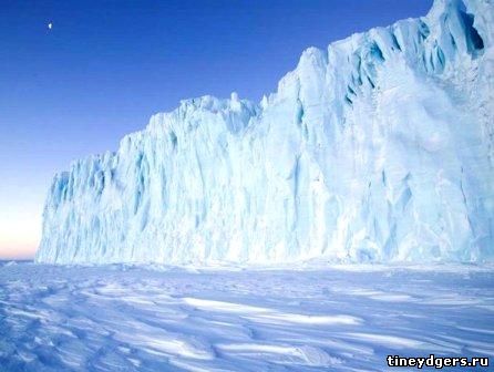 мощность полярных льдов в Антарктике больше, чем в Арктике