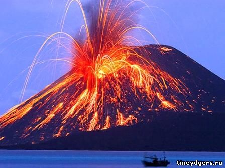 извержение вулкана Кракатау