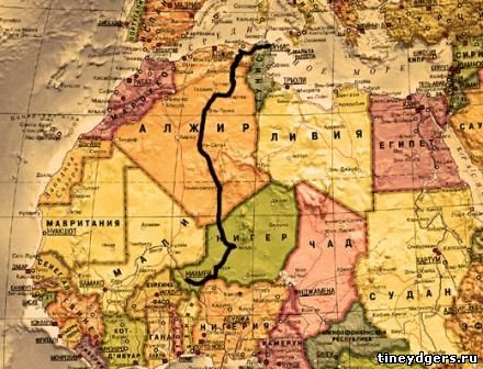 карта пересечения Сахары